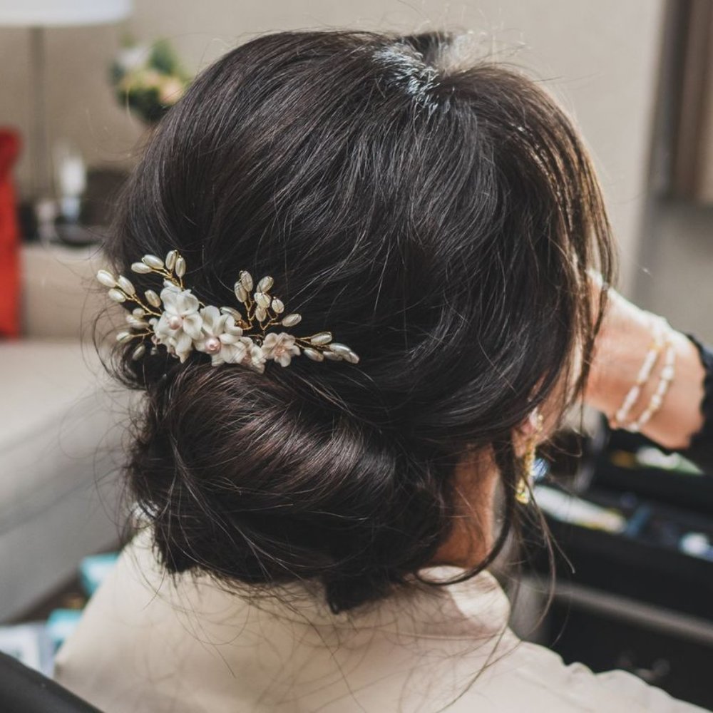 Flower & vine pearl hair comb + 5 more wedding accessories bundle